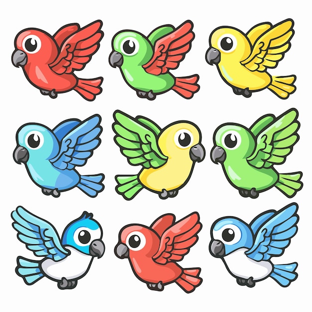 cute bird cartoon vector icon illustration