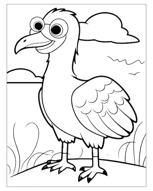 Cute Bird Coloring pages for Kids Bird Coloring Pages