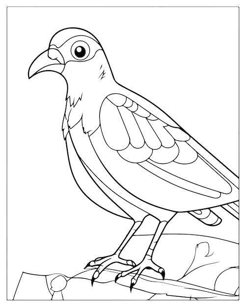 Cute Bird Coloring pages for Kids Bird Coloring Pages