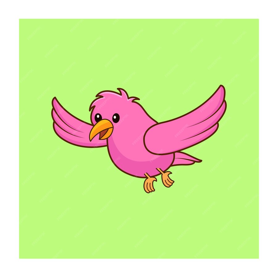 Premium Vector | Cute bird flying illustration vector