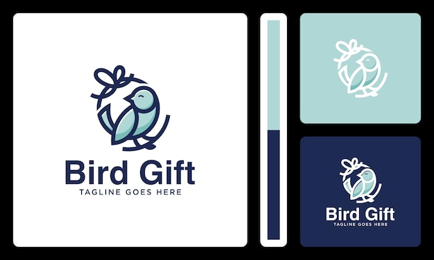 cute bird gift logo