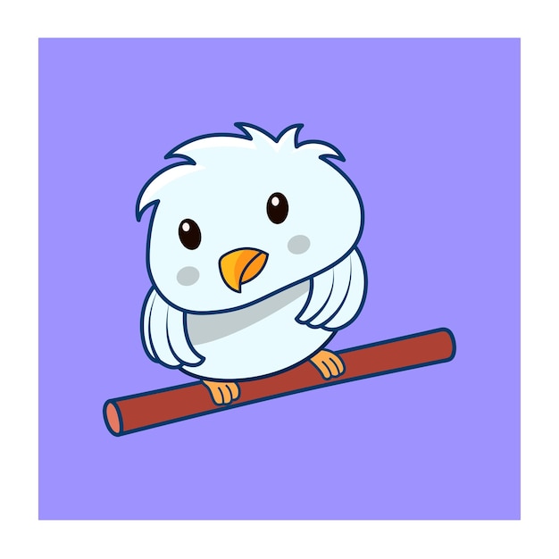 Cute bird vector illustration isolated