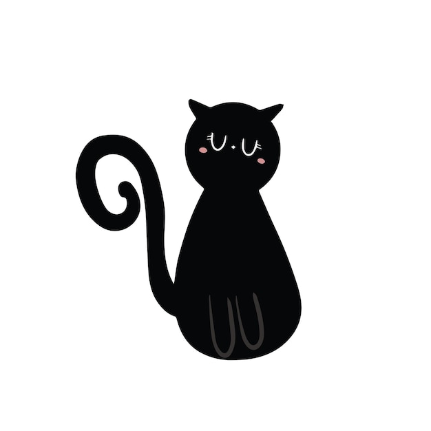 cute black cat Halloween cat