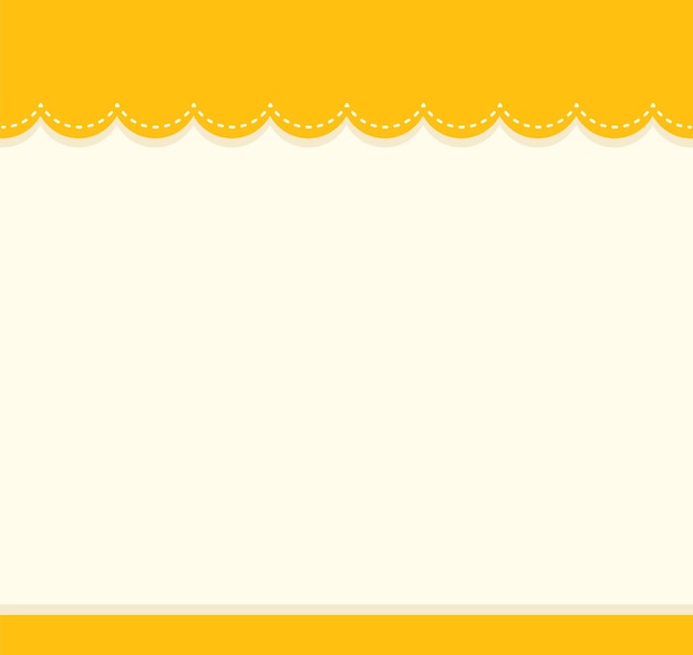 Cute blank yellow color border for worksheet