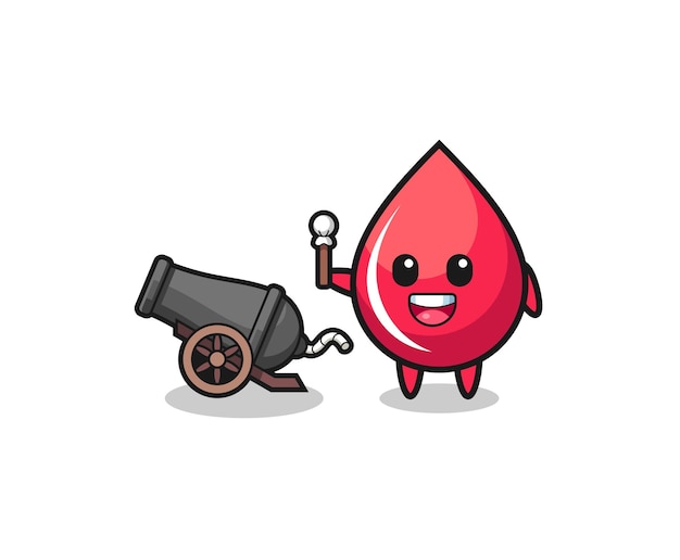 Cute blood drop shoot using cannon cute design