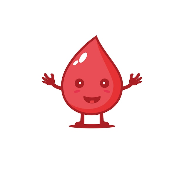 Милый вектор группы крови дизайн персонажей иллюстрации медицина