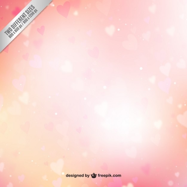 Vector cute bokeh valentines day background