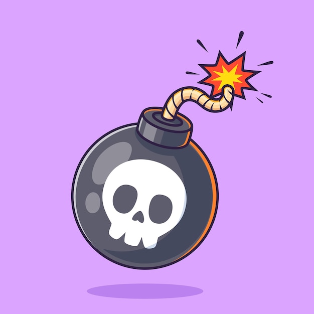 Cute bomb vector illustration