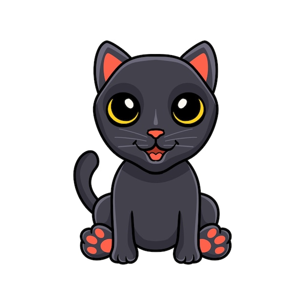 Cute bombay cat cartoon sitting