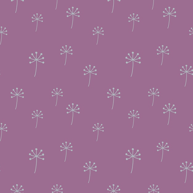 Cute botanical pattern Seamless background in doodle style