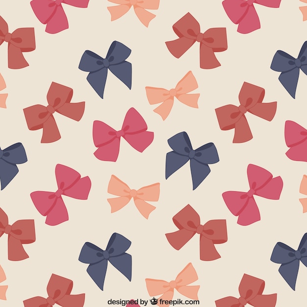 Vector cute bows pattern