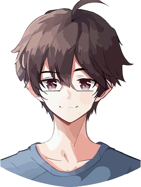 Cute Boy Anime Drawing Illustration