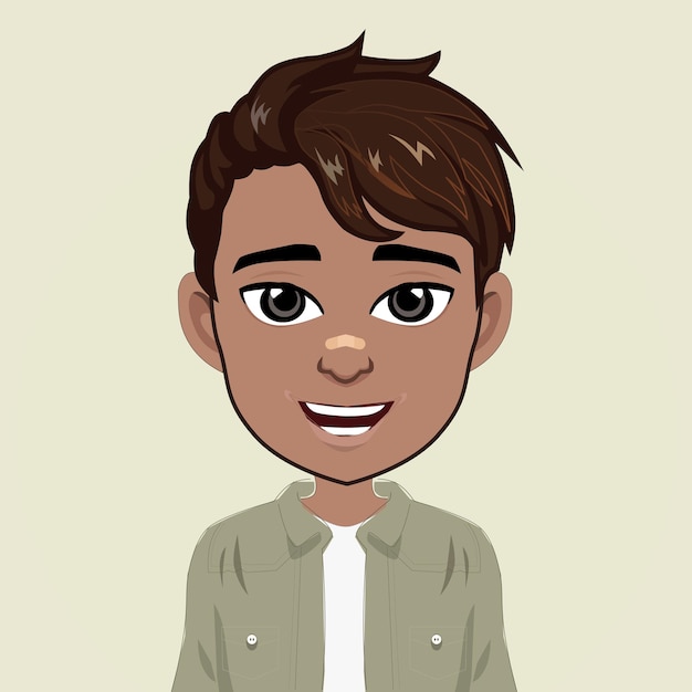 Illustrazione avatar ragazzo carino