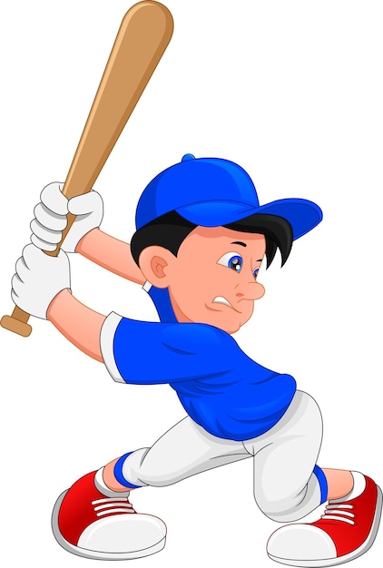 Cute boy baseball player