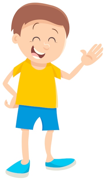 cute boy cartoon character