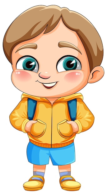 Cute boy cartoon character