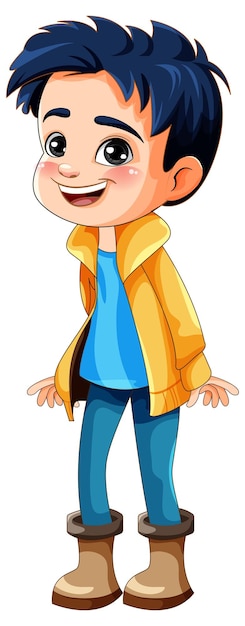 Cute boy cartoon character