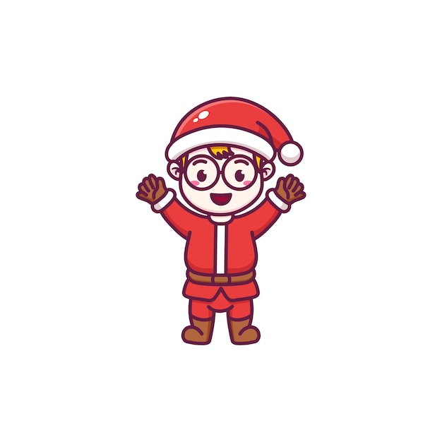 クリスマスを祝うかわいい男の子