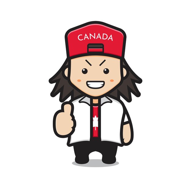 personaggio simpatico ragazzo celebrato illustrazione del giorno del canada