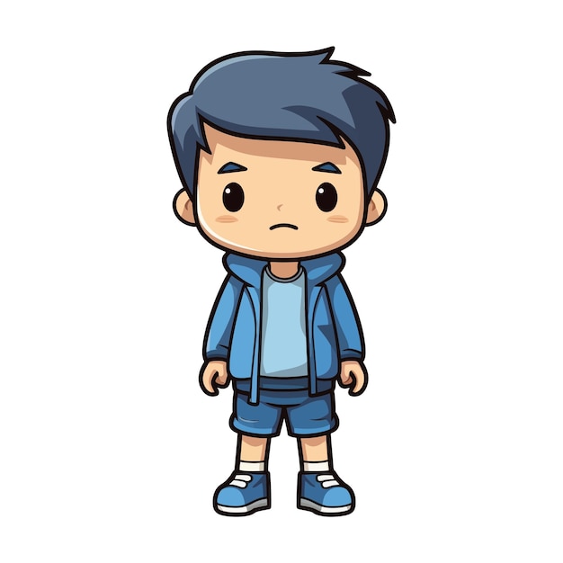 Vector cute boy icon cartoon vector illustration