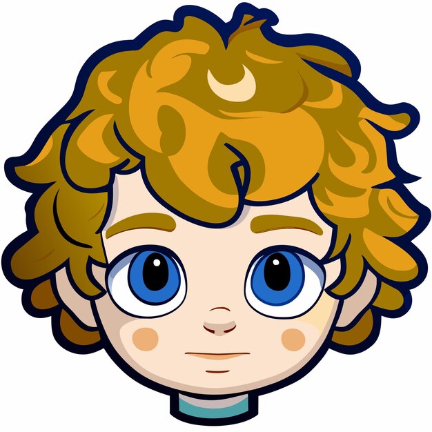 Cute boy in safari outfit cartoon character sticker