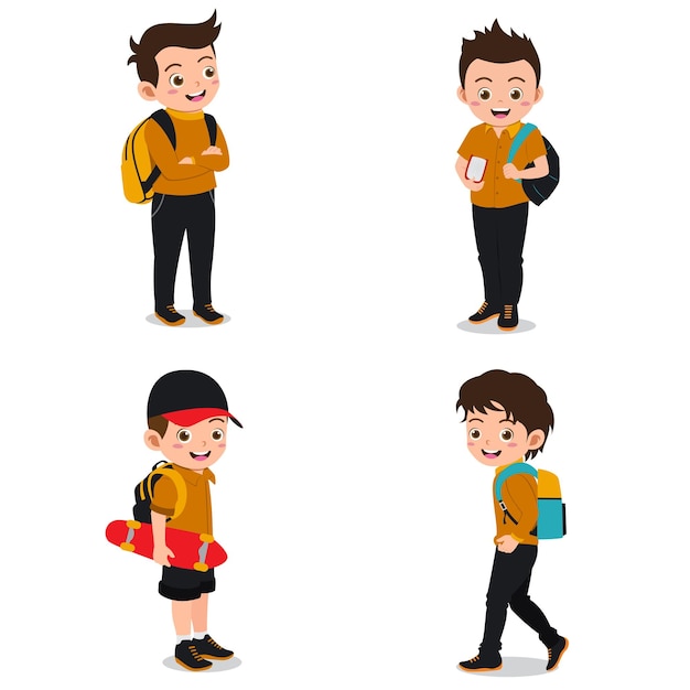 Cute boys back to school collection