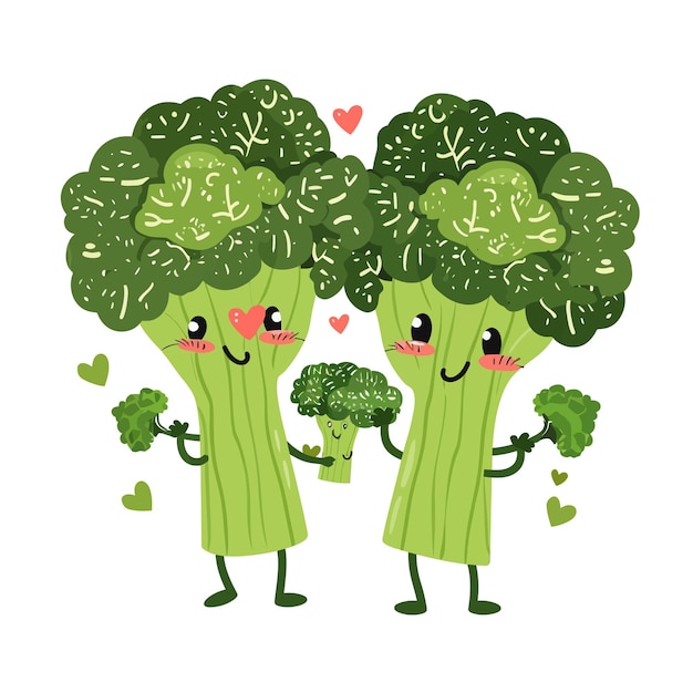 Cute_broccoli_characters_with_love_emotions_face