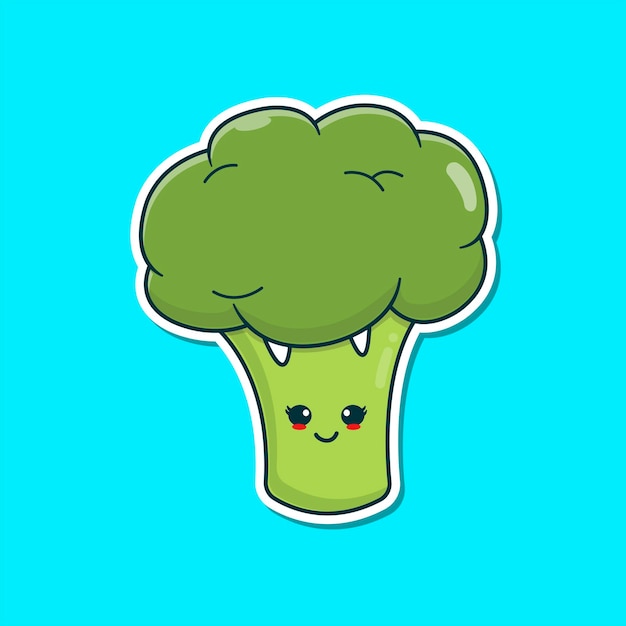 Vettore illustrazione sveglia dei broccoli