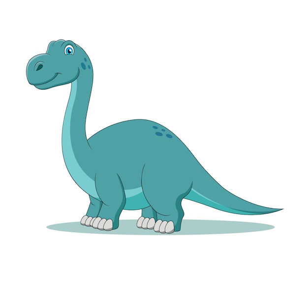 Cute brontosaurus cartoon posing. cute animal cartoon