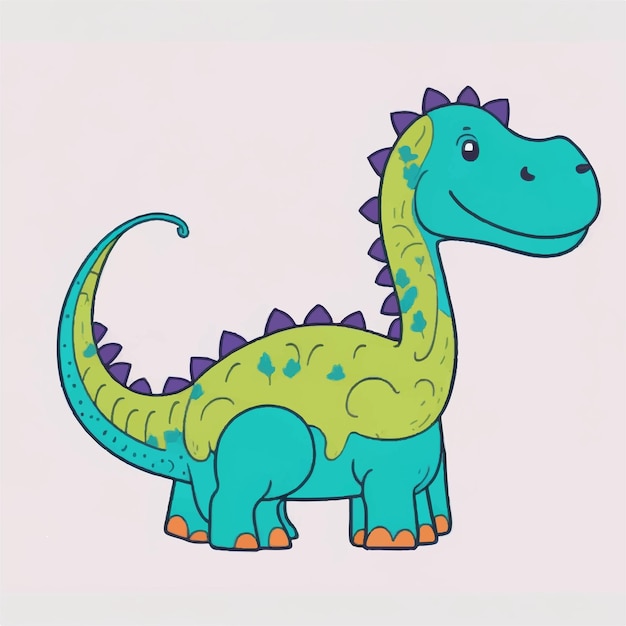 Cute brontosaurus cartoon vector design