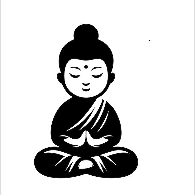 Vector cute buddha svg