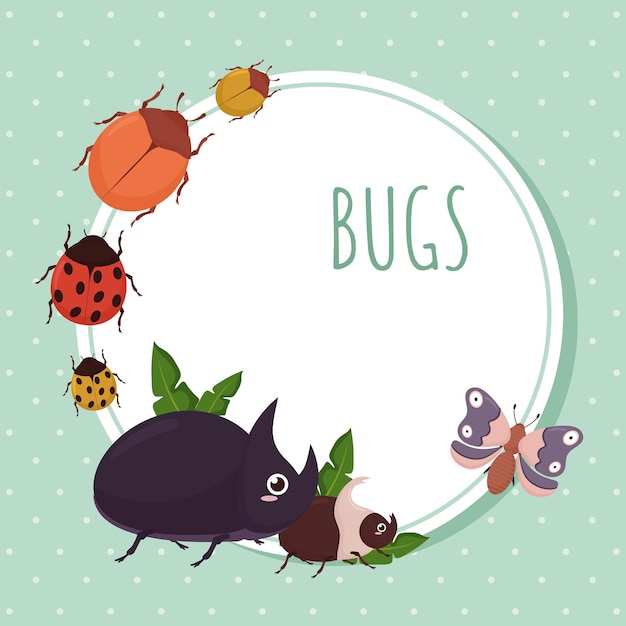 Vector cute bugs cartel