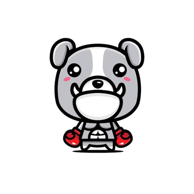 Cute bulldog character   design