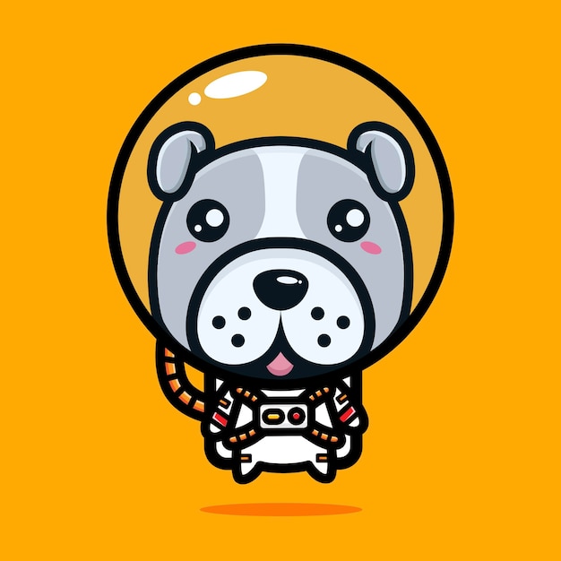 Vector cute bulldog character   design