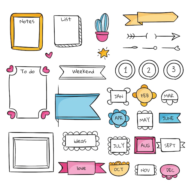 Modello carino bullet journal