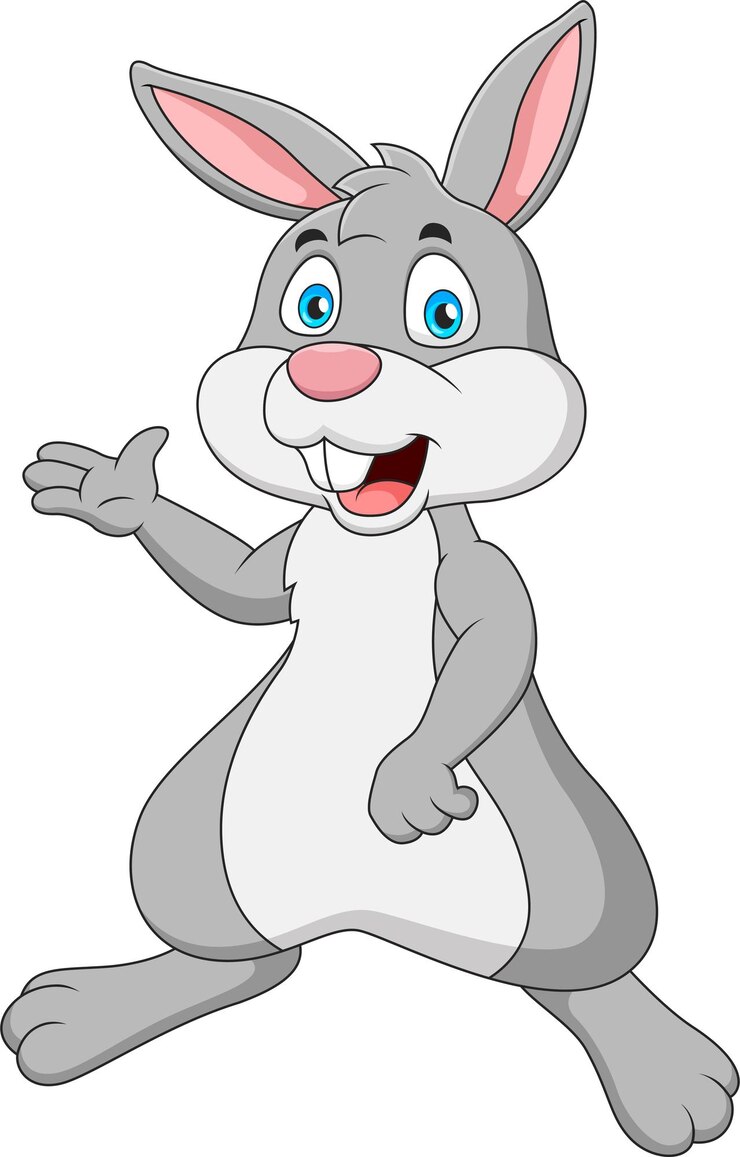 Cute bunny cartoon smiling Cartoon cute animal mascot illustration
