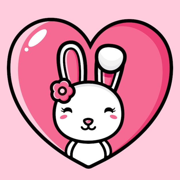 cute bunny character vector design