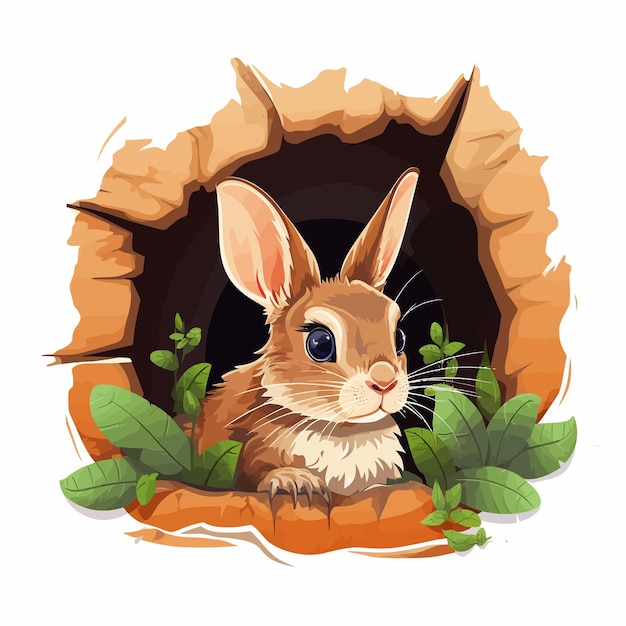 Vector cute bunny illustration