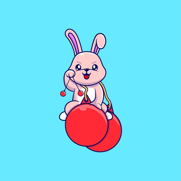 cute bunny latto latto vector illustration