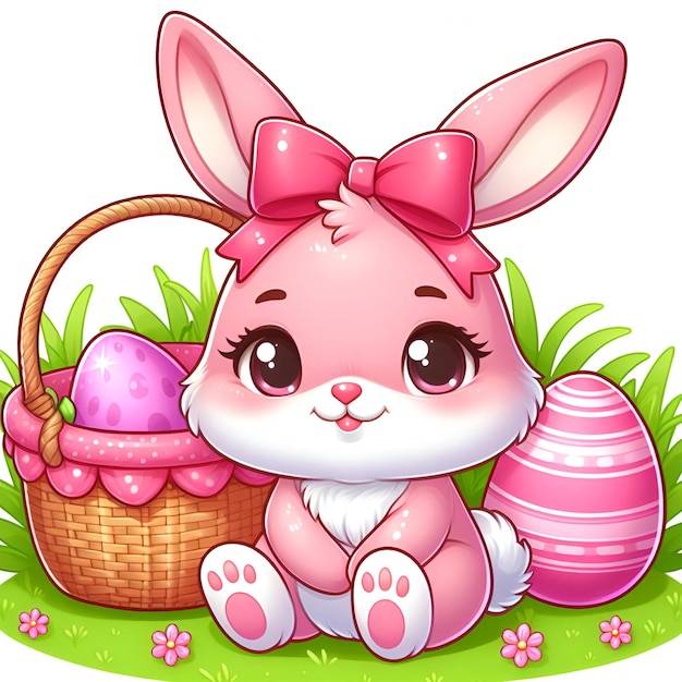 Cute Bunny Vector Cartoon illustration