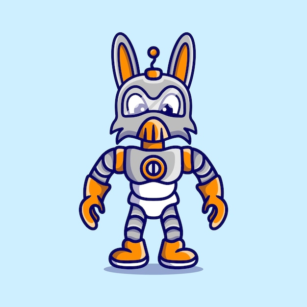 로봇 갑옷을 입은 귀여운 토끼