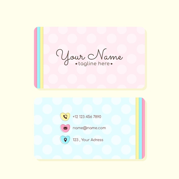 Cute business card template