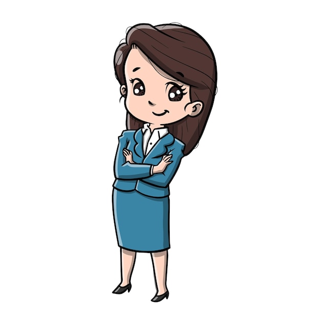 Cute Business Woman Cartoon