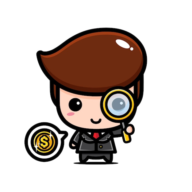 Cute businessman character   design