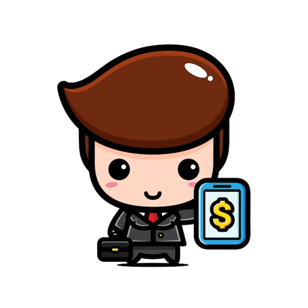 Cute businessman character   design