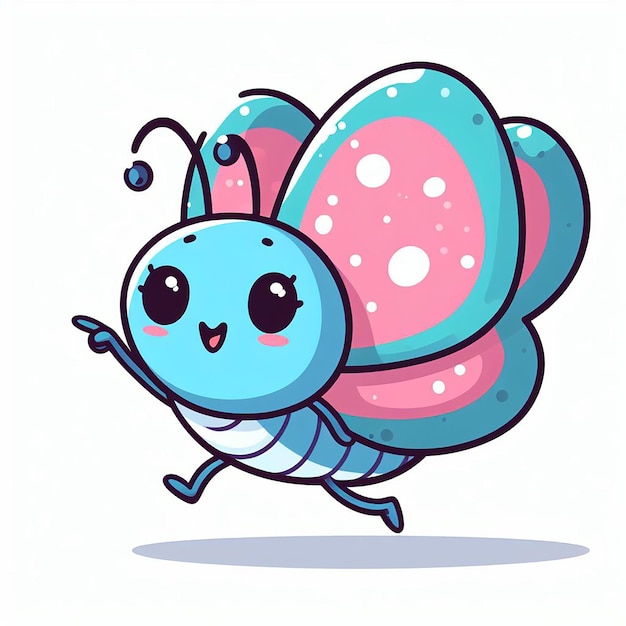 Cute butterfly character illustration