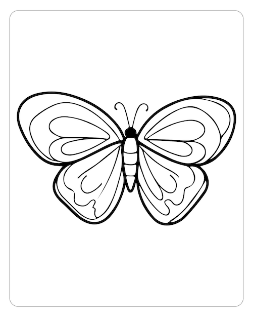 귀여운 나비 컬러링 페이지