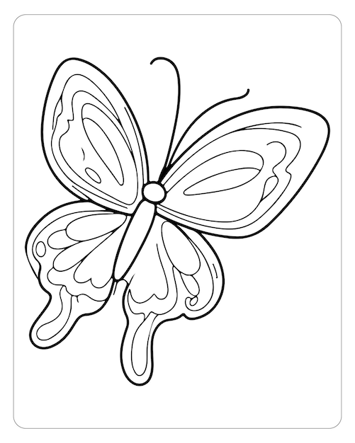 Cute Butterfly Coloring Page