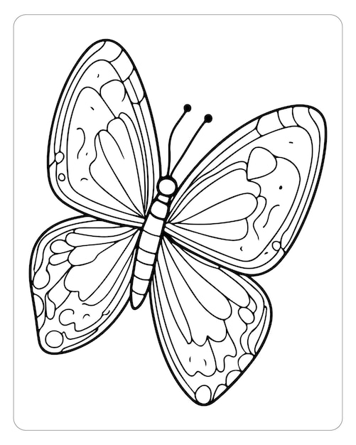 Cute Butterfly Coloring Page