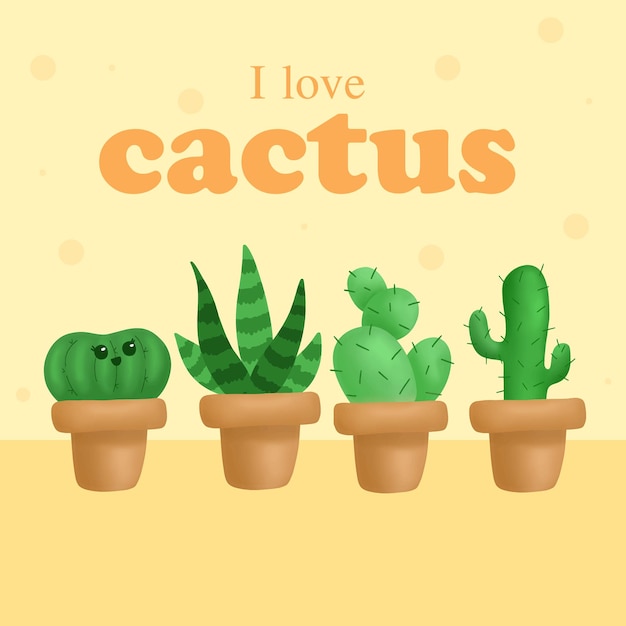 cute cactus for decorating photos and bedrooms